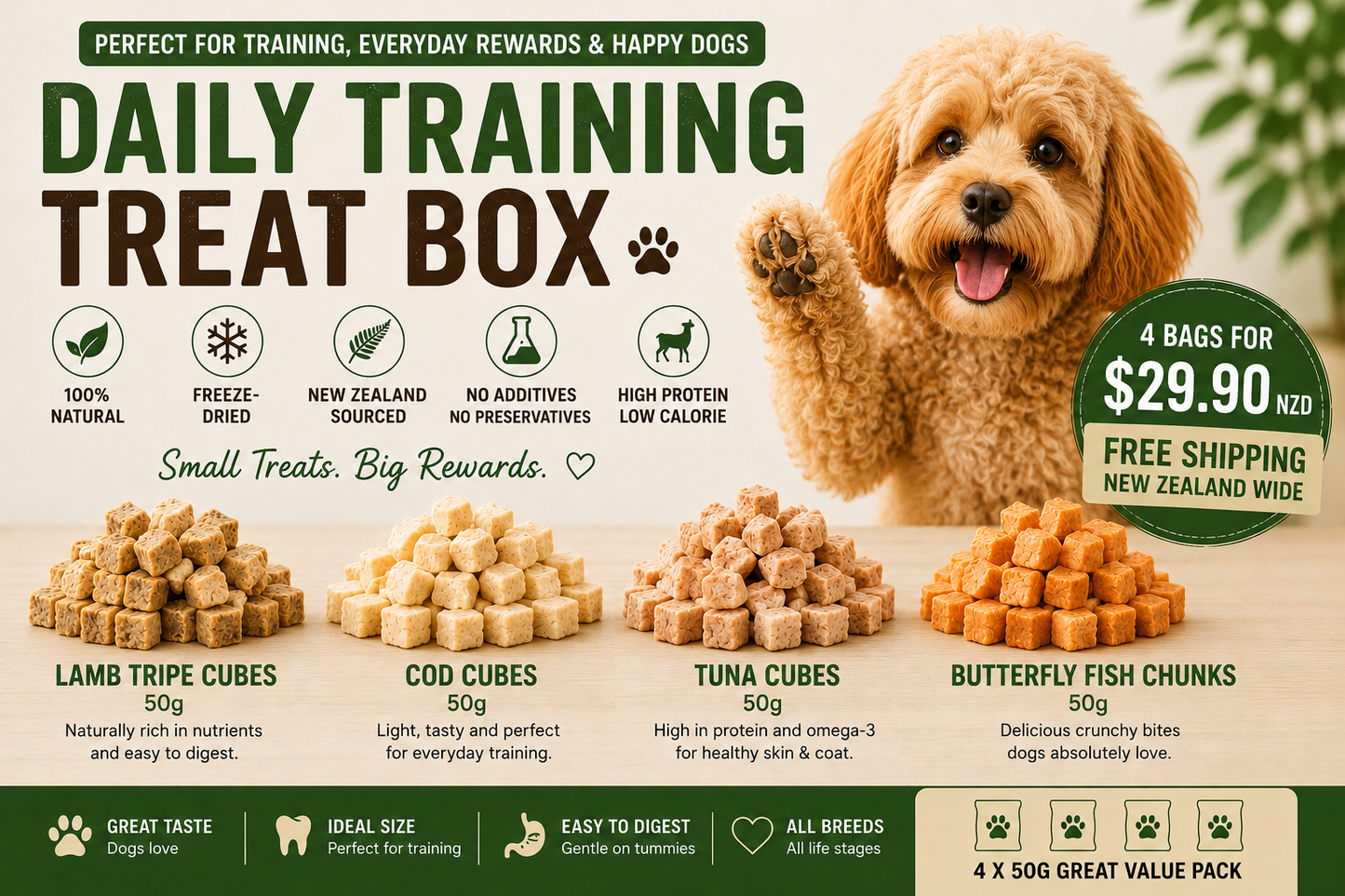 Daily Training Treat Box - Premium Freeze-Dried Training Treat Bundle